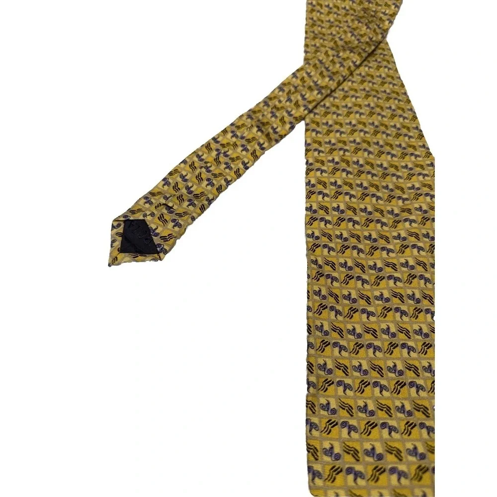 J‎ Garcia Banyan Trees II 14 100% Silk Imported Fabric Yellow/ Blue